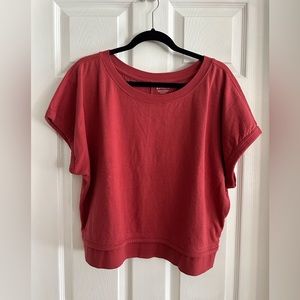 Athleta Sundown Shirred Tee/Sweatshirt - M